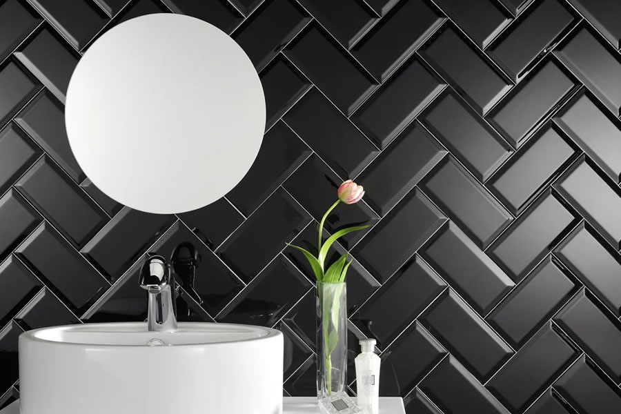 subway tilesSans Souci Sydney subway black tiles sydney residential